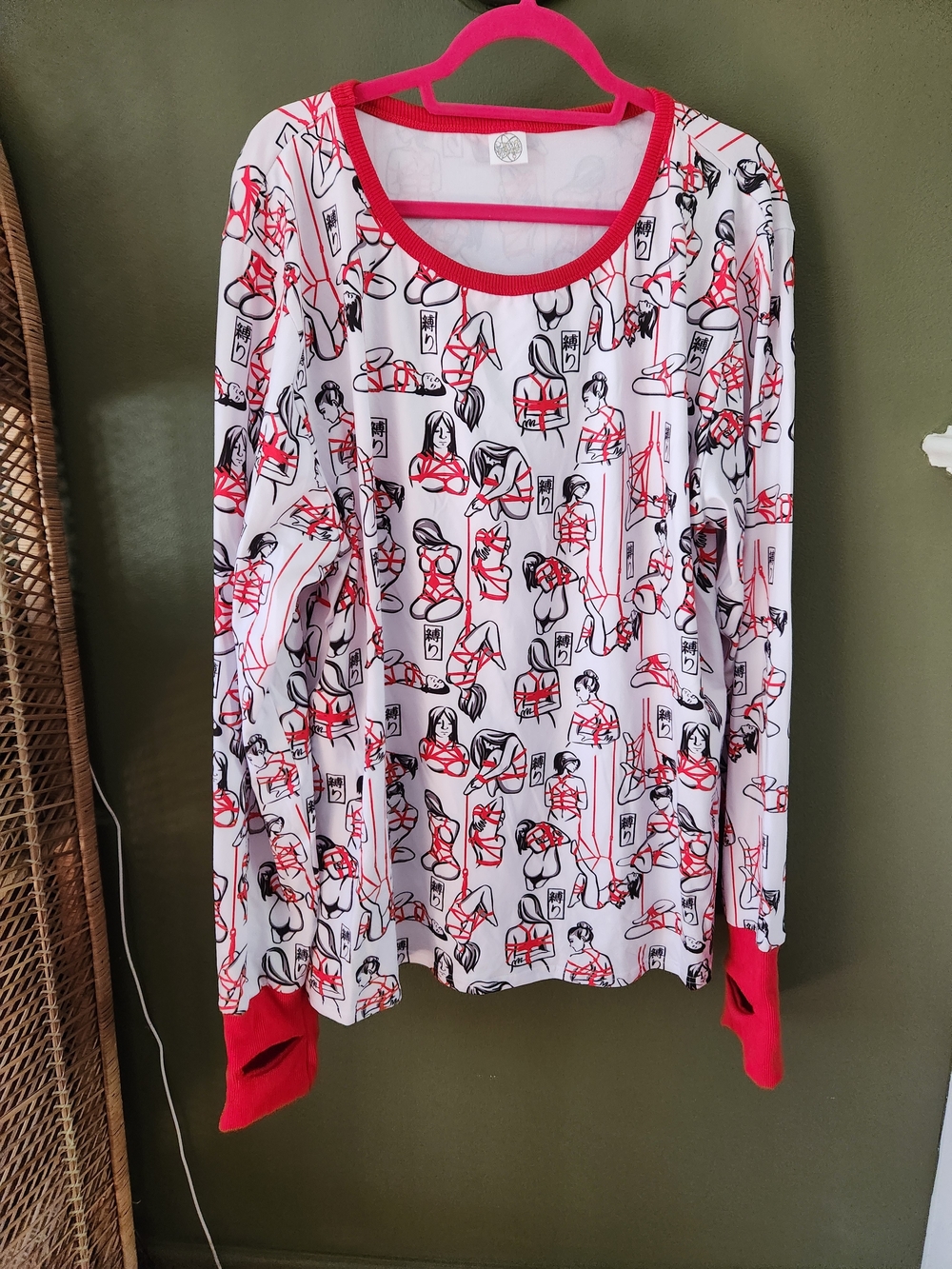 Shibari Silk Top 4XL Long Sleeves from Littles Laboratory kinky rope